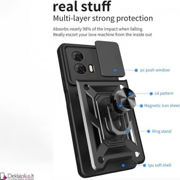 5in1 smūgiams atsparus dėklas su kameros apsauga - juodas (Motorola Moto G04/G04S/G24/G24 Power) 5in1 smūgiams atsparus dėklas su kameros apsauga - juodas (Motorola Moto G04/G04S/G24/G24 Power)